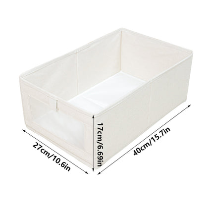 4pcs Visual Window Shirt Organizer Box Clothing Storage Basket Fabric Organizer