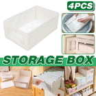 4pcs Visual Window Shirt Organizer Box Clothing Storage Basket Fabric Organizer