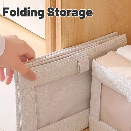 4pcs Visual Window Shirt Organizer Box Clothing Storage Basket Fabric Organizer