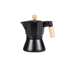 Aluminum Bottom Coffee Pot Stovetop Safe Heat-Resistant Handle Black