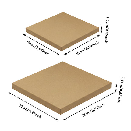 Kraft Paper Box 2 Sizes Brown 50Pcs Packaging Shipping Box Quick Folded Durable