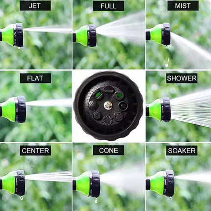 Washing Nozzle Plant Pet Hose 8-Mode Garden Car Water Foam Sprayer Soap Dispenser