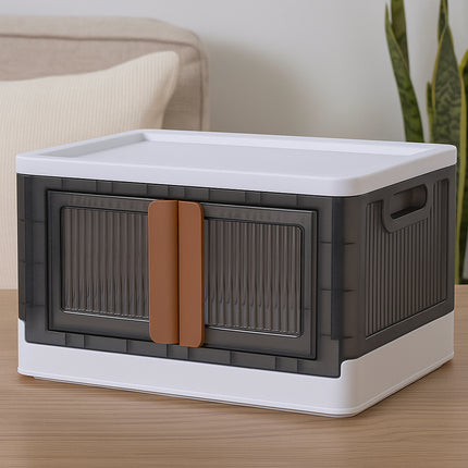 32L Large Capacity Lidded Storage Box Organizer Waterproof Sturdy Space Saving