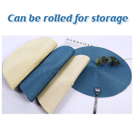 4PCS Table Mats Cup Mats Round Bowl Mats Heat Insulation Set for Household Use