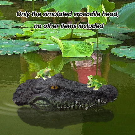 Floating Alligator Head Pond Ornament Garden Pool Animal Decor Simulation Model