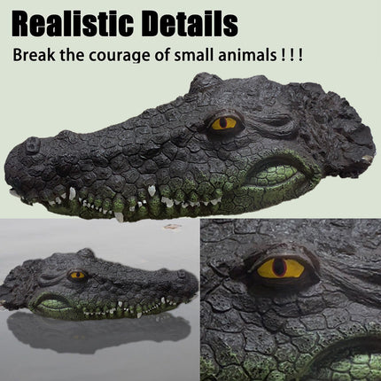 Floating Alligator Head Pond Ornament Garden Pool Animal Decor Simulation Model