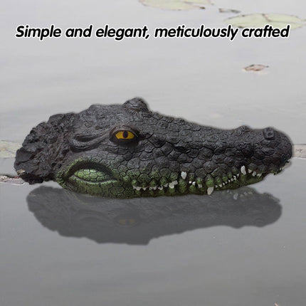 Floating Alligator Head Pond Ornament Garden Pool Animal Decor Simulation Model