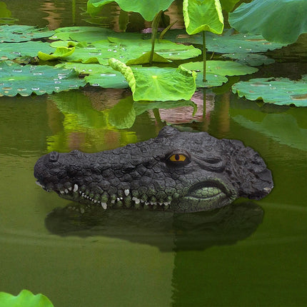 Floating Alligator Head Pond Ornament Garden Pool Animal Decor Simulation Model