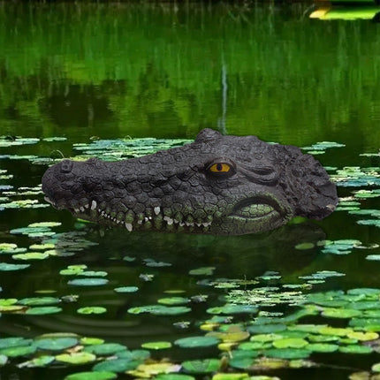 Floating Alligator Head Pond Ornament Garden Pool Animal Decor Simulation Model
