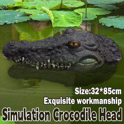 Floating Alligator Head Pond Ornament Garden Pool Animal Decor Simulation Model