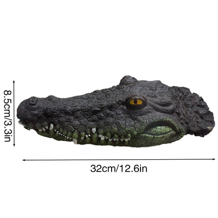 Floating Alligator Head Pond Ornament Garden Pool Animal Decor Simulation Model