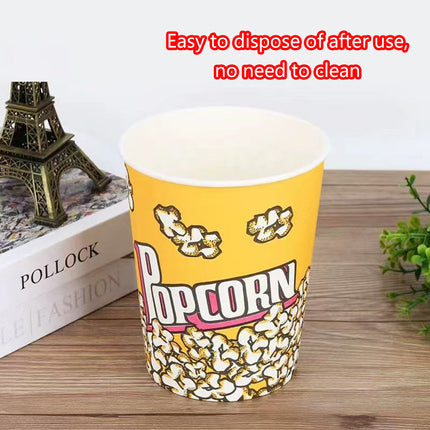 Disposable Popcorn Bucket 50PCS Pack 46/64OZ for Movie Party Snack Container
