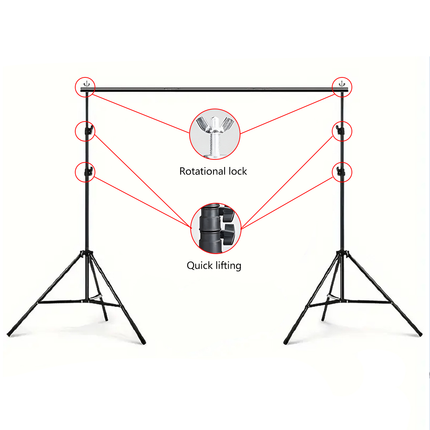 Live Streaming Photography Backdrop Frame Sturdy Durable for Video Shooting