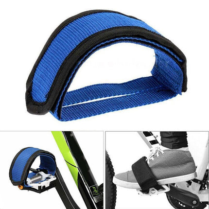 2PCS Toe Clips Straps Fixie Bike Pedal Straps Anti-Slip Nylon Foot Binding Belt