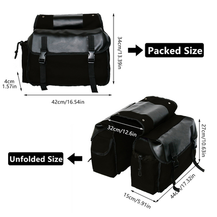 Bike Bag Motorbike Touring Saddle Bag Durable Canvas Bike Bicycle Rear Seat Bag