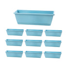 10pcs Flower Pots Plastic Garden Pot Planter Flower Rectangle Plant Pots Saucer