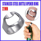Stainless Steel Bottle Opener Ring 22mm Tool for Beer Cap Removal and Gifts