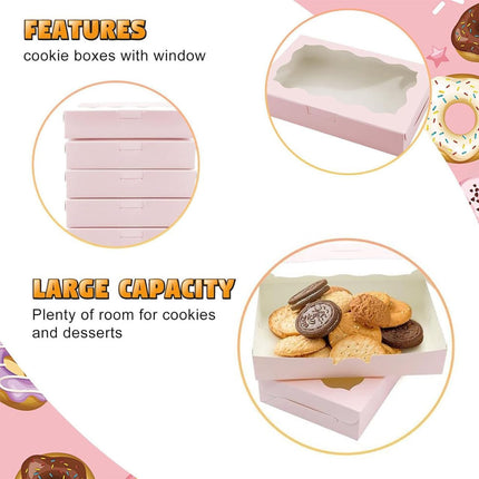 50PCS Kraft Cake Box Large Capacity Easy to Use 3 Colours Packaging