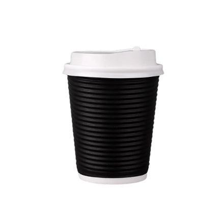 50sets Corrugated Paper Cups Coffee Milk Tea Cups Disposable Hot Drink Cups