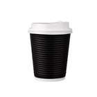 50sets Corrugated Paper Cups Coffee Milk Tea Cups Disposable Hot Drink Cups