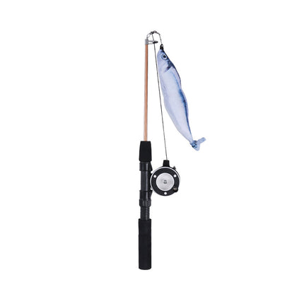 Retractable Feather Cat Play Stick Interactive Cat Fishing Rod Toy Durable