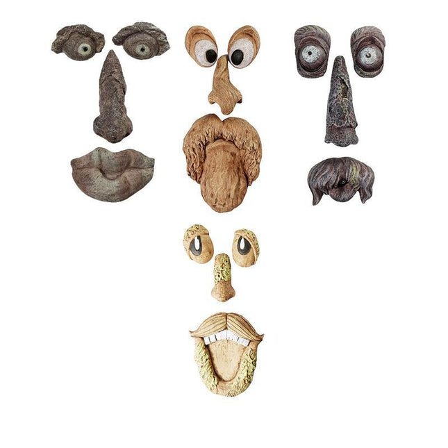 Old Man Tree Hugger Garden Peeker Yard Outdoor Sculpture Whimsical Face Decor - Aimall