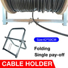 Cable Drum Holder Stand Rg6 Telstra Nbn Wire Reel Caddy Foldable Bearing Roller