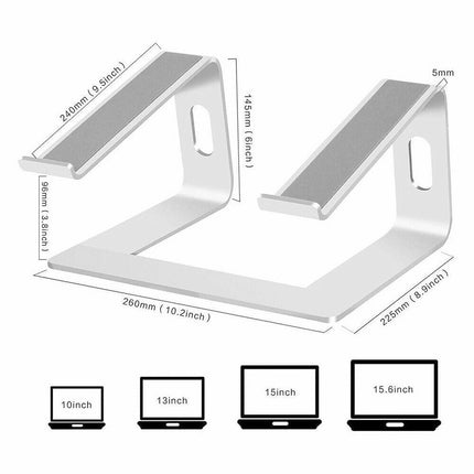 Desk Laptop Stand Aluminium Riser Compatible with 11 to 15 Inch Laptops