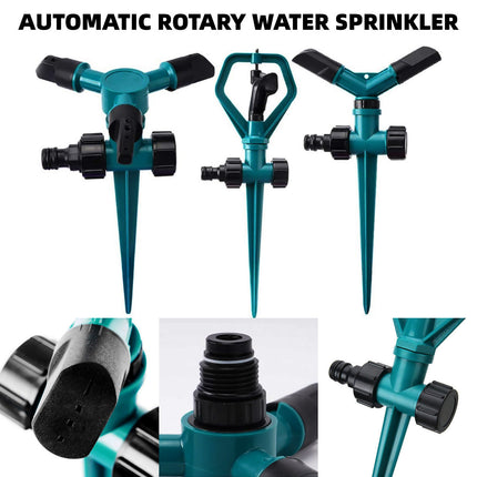 360° Rotation Auto Irrigation System Garden Lawn Sprinkler Patio Save Water Use