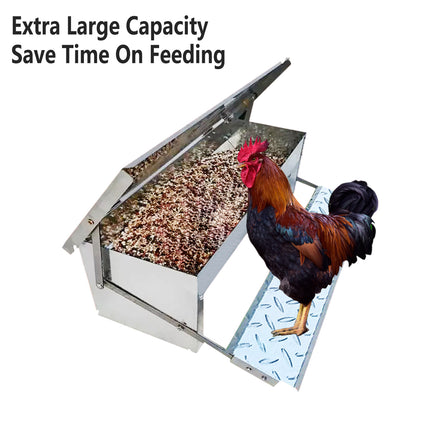 Giantz Automatic Chicken Feeder Auto Coop Chick Poultry Treadle Self Opening