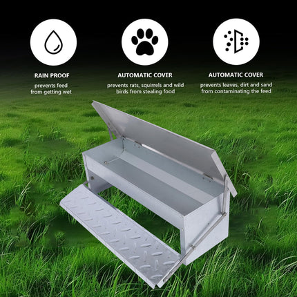 Giantz Automatic Chicken Feeder Auto Coop Chick Poultry Treadle Self Opening