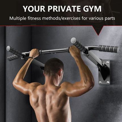 Wall-Mounted Pull Up Bar Fitness Device Strength Training Home Gym Exercise