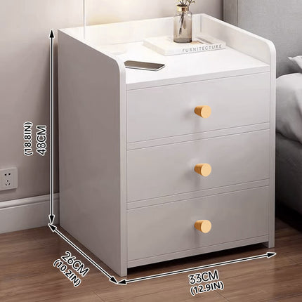 3 Drawer Bedroom Bedside Storage Cabinet Standard Space Saving Sturdy Durable
