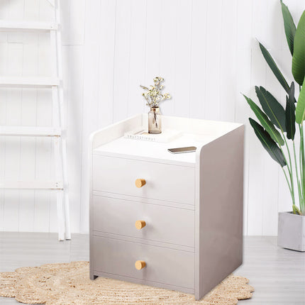 3 Drawer Bedroom Bedside Storage Cabinet Standard Space Saving Sturdy Durable
