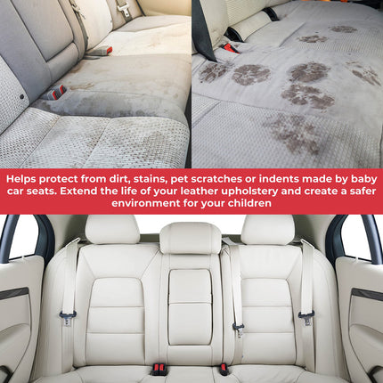 Vehicle Chair Protector Mat Non Slip Waterproof Cover with Storage Pockets