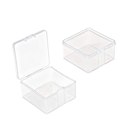 10PCS Mini Clear Plastic Storage Box Small Item Organiser Jewellery Craft Parts