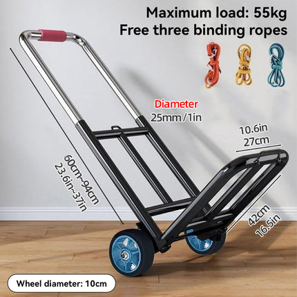 Folding Hand Trolley Heavy Duty Solid Wheel or Stair Climber Tri Wheel for Moving