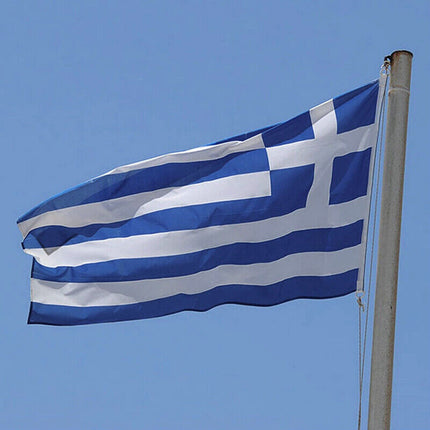 Large Greece Greek Flag Heavy Duty Outdoor 90 X 150 Cm - 3Ft X 5Ft