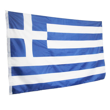 Large Greece Greek Flag Heavy Duty Outdoor 90 X 150 Cm - 3Ft X 5Ft