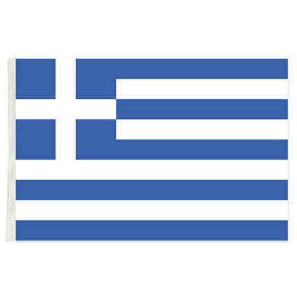 Large Greece Greek Flag Heavy Duty Outdoor 90 X 150 Cm - 3Ft X 5Ft