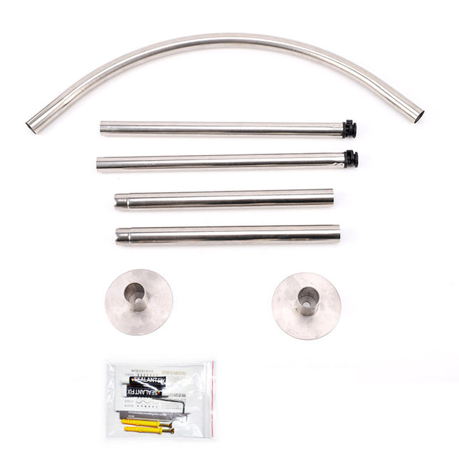 Telescopic Arc Shower Curtain Rod Punch Free Adjustable Bathroom Curtain Rod