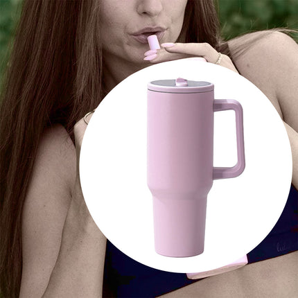 Travel Tumbler 40oz Stainless Steel Insulated Mug with Lid Handle for Drinks