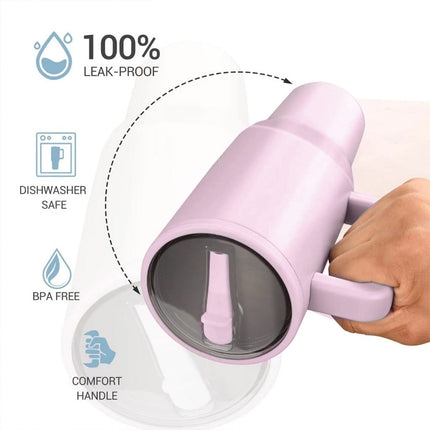 Travel Tumbler 40oz Stainless Steel Insulated Mug with Lid Handle for Drinks