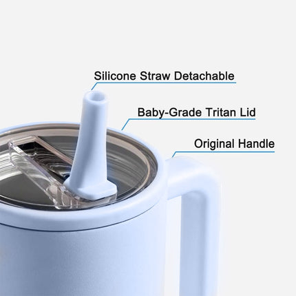 Travel Tumbler 40oz Stainless Steel Insulated Mug with Lid Handle for Drinks