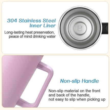 Travel Tumbler 40oz Stainless Steel Insulated Mug with Lid Handle for Drinks