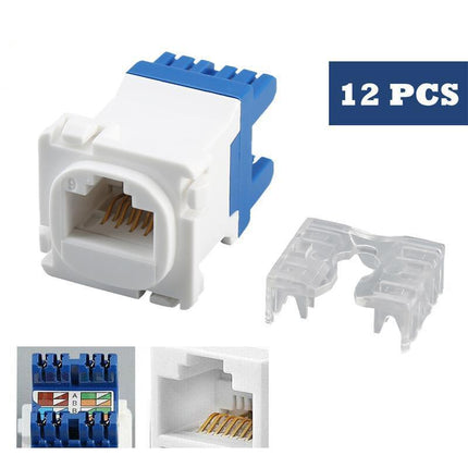 12/24PCS Clipsal Compatible Style CAT6 RJ45 8P8C Network Data Jack Mech Insert - Aimall