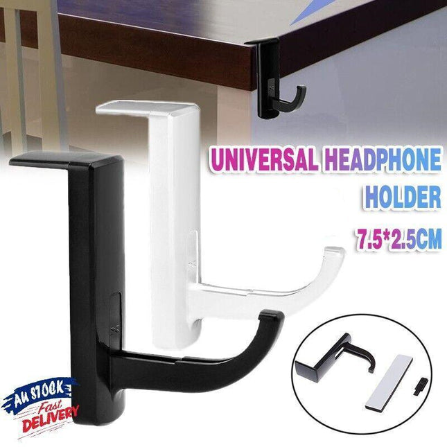 Universal Headphone Hook Desk Edge Mount Adhesive Headset Holder