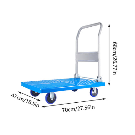 Traderight Foldable Platform Trolley Hand Truck Folding Cart Industrial 150Kg Au