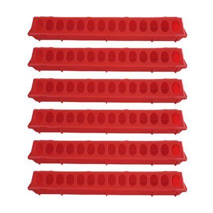 Chicken Feeder Trough Plastic Mesh Connectable Poultry Feed Trough for Coop Use