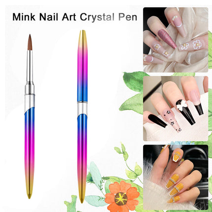 Kolinsky Acrylic Nail Art Brush Manicure Powder Professional Tools Size 2-18